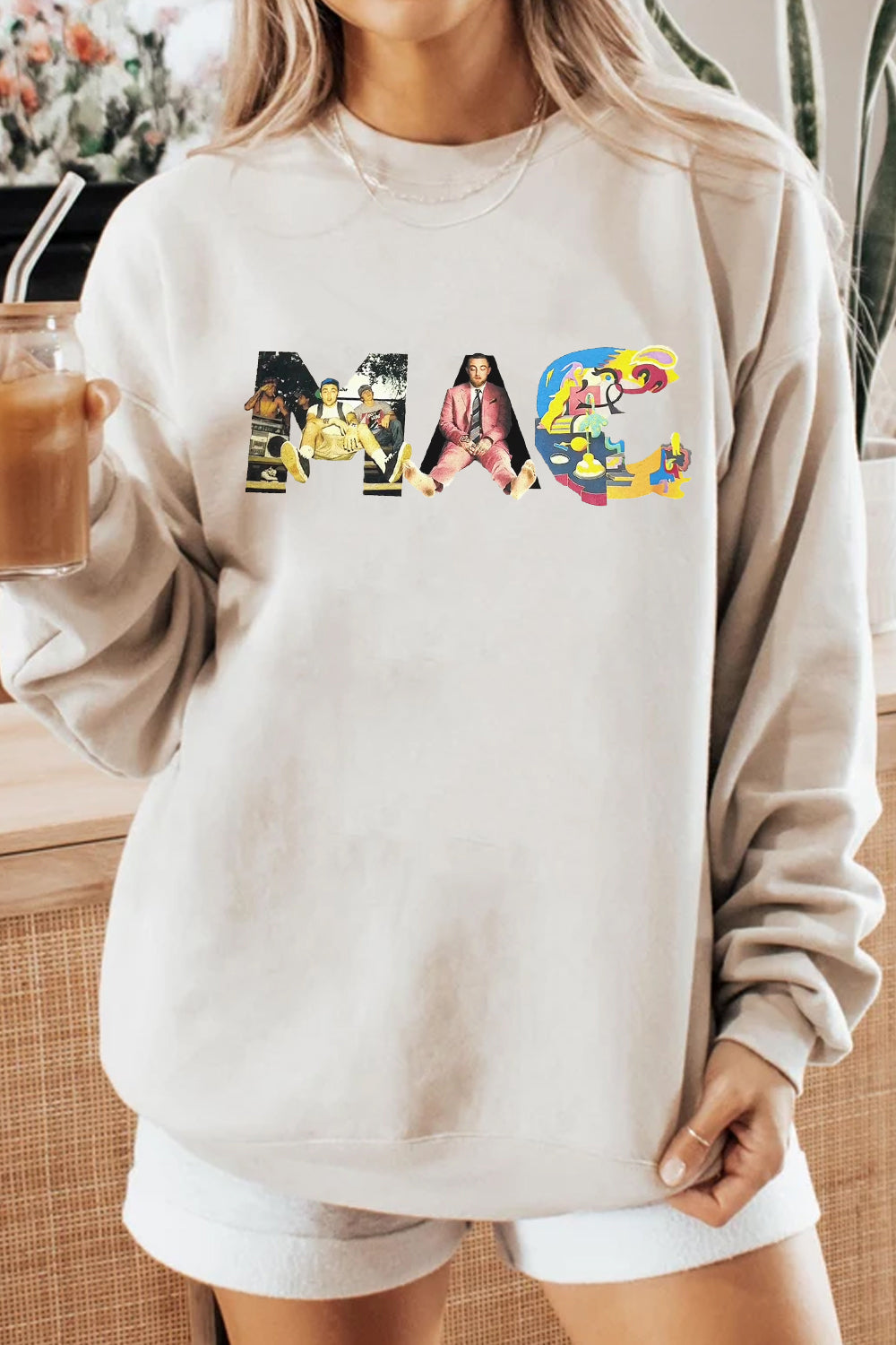 macmiller personalized lettering sweatshirt