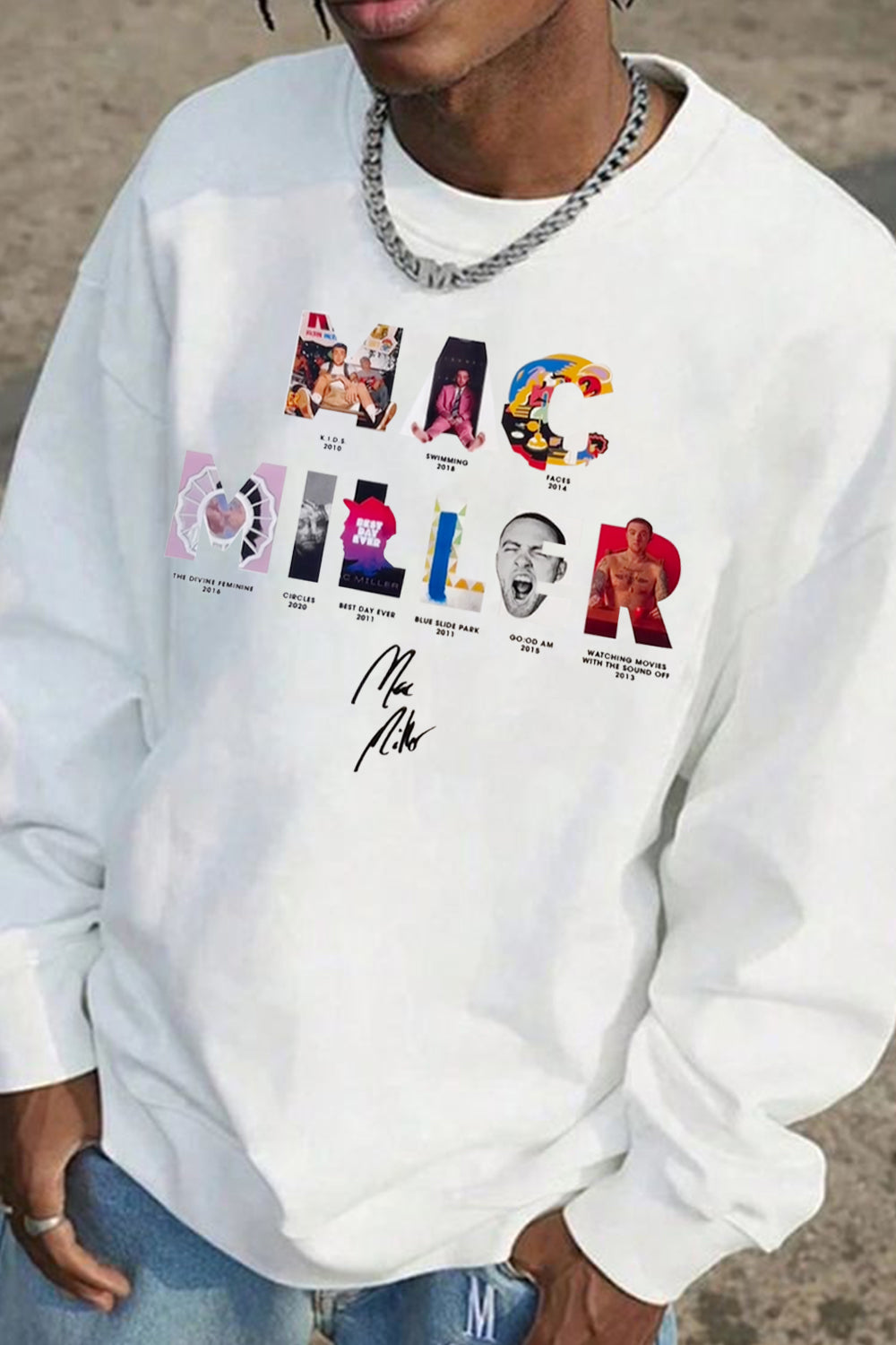 macmiller personalized long sleeve sweatshirt