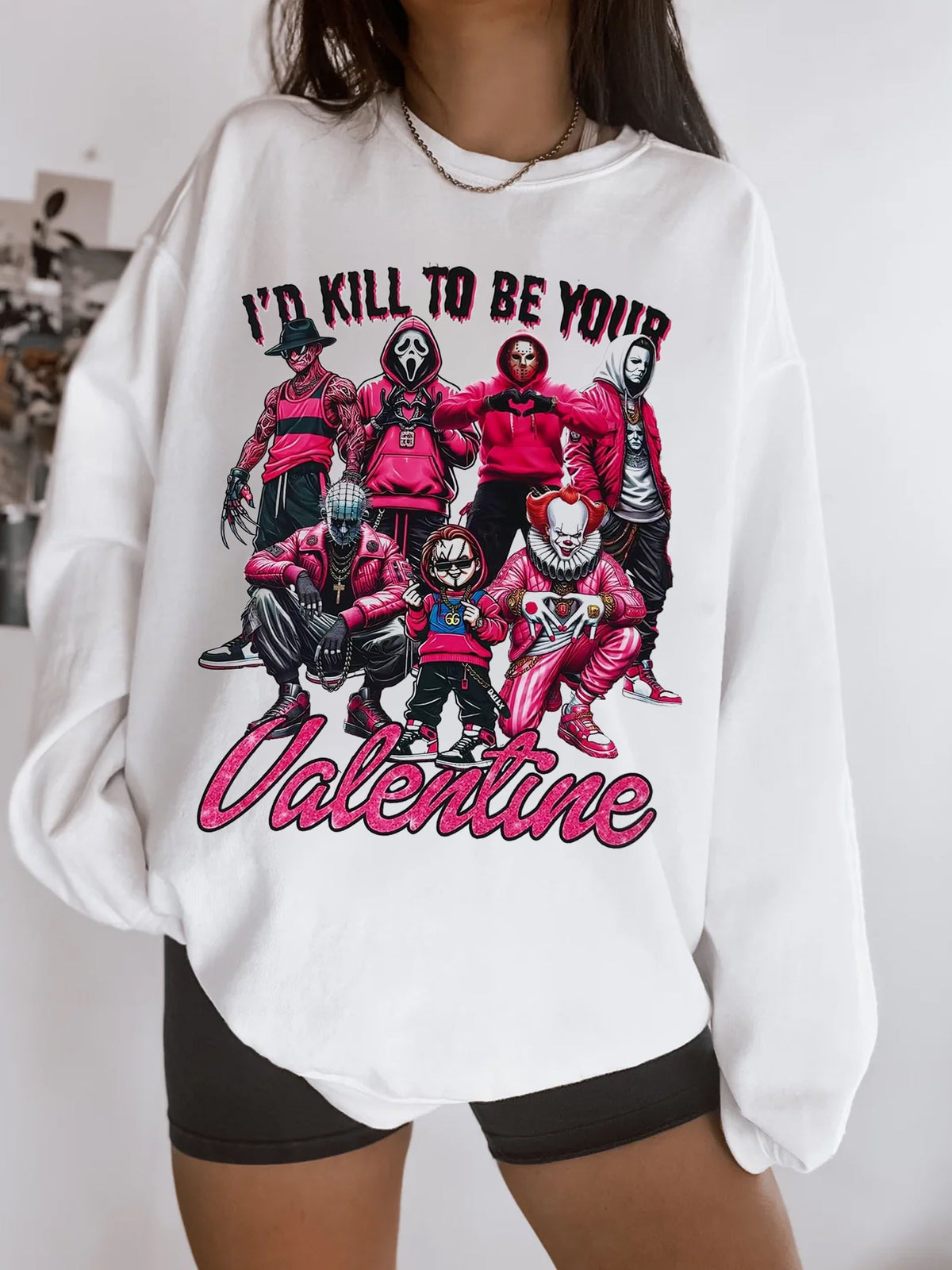 horrormovies-valentine's day sweatshirt