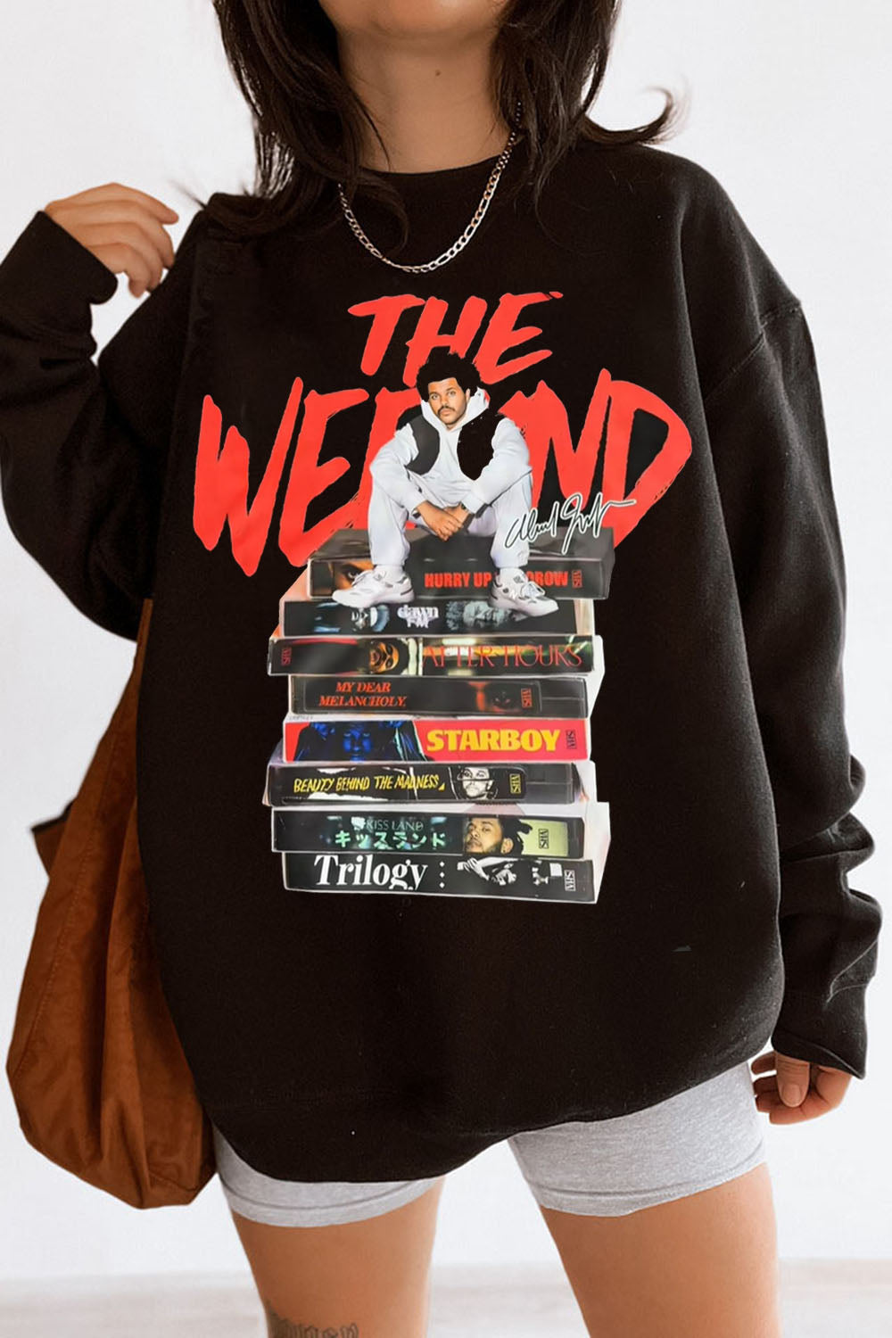 Theweeknd print sweatshirt