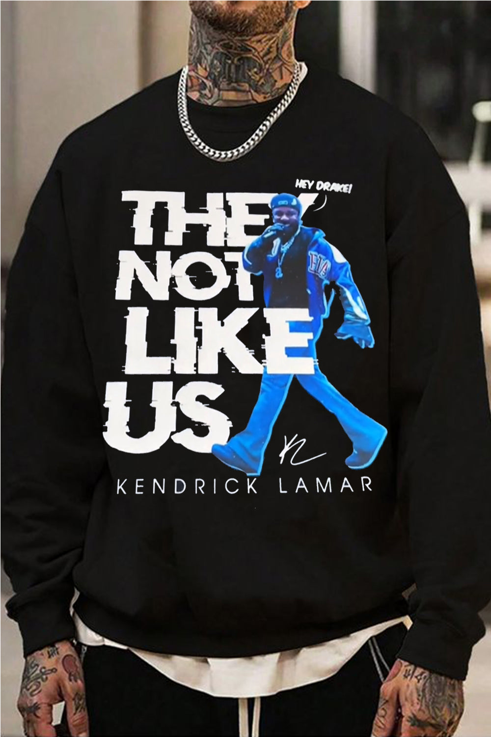 kendrick Not like US men's sweatshirt