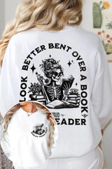 i look better bent over a book crew neck sweatshirt