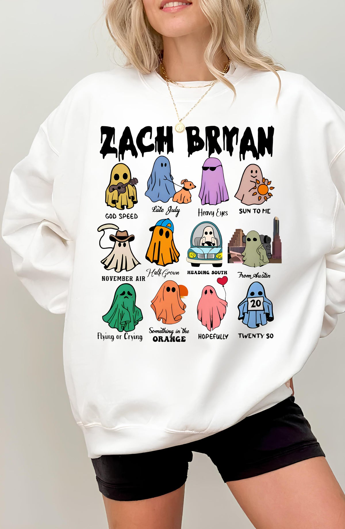 Zach bryan Ghost Sweatshirt For Women