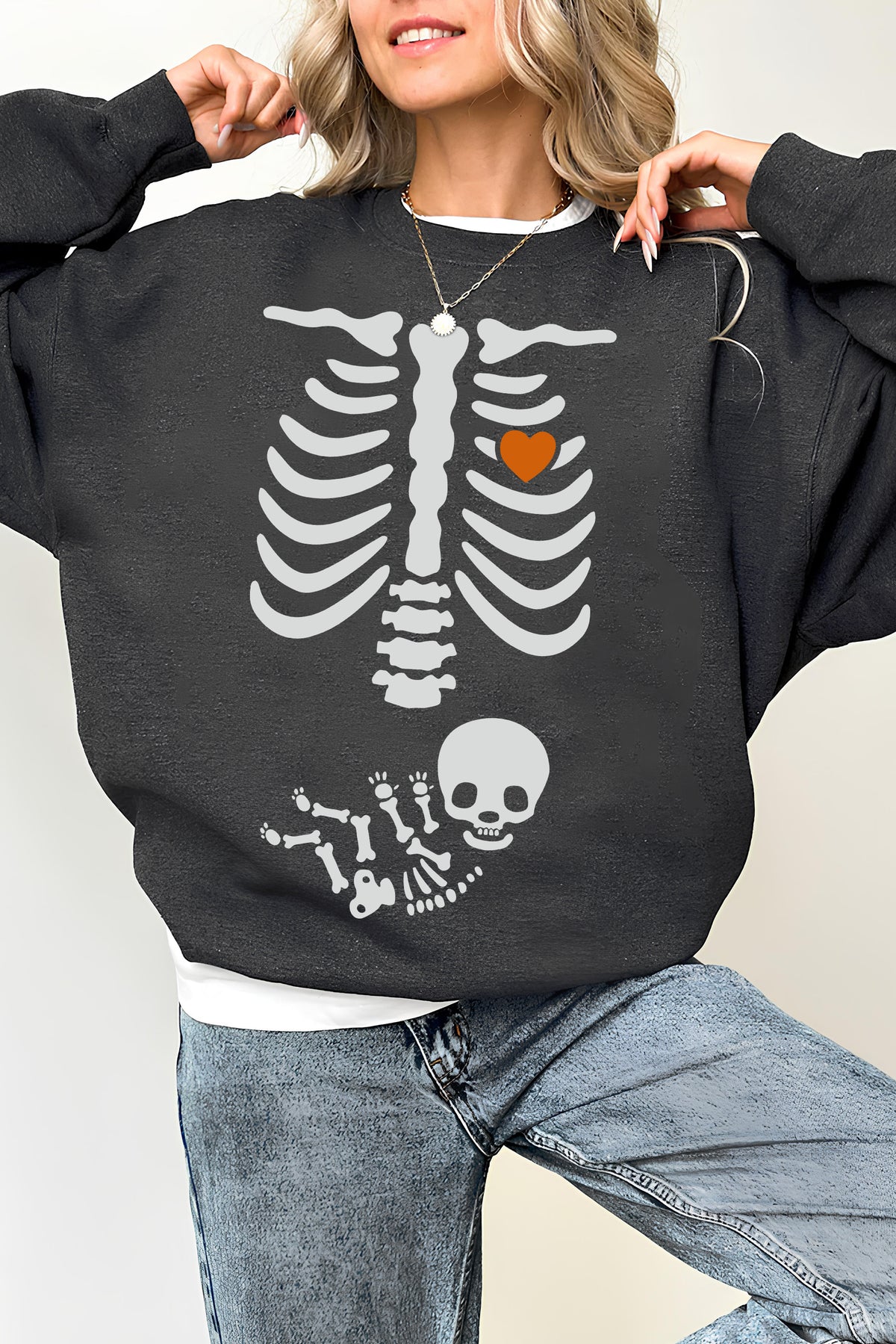 Skeleton Maternity Sweatshirt For Women