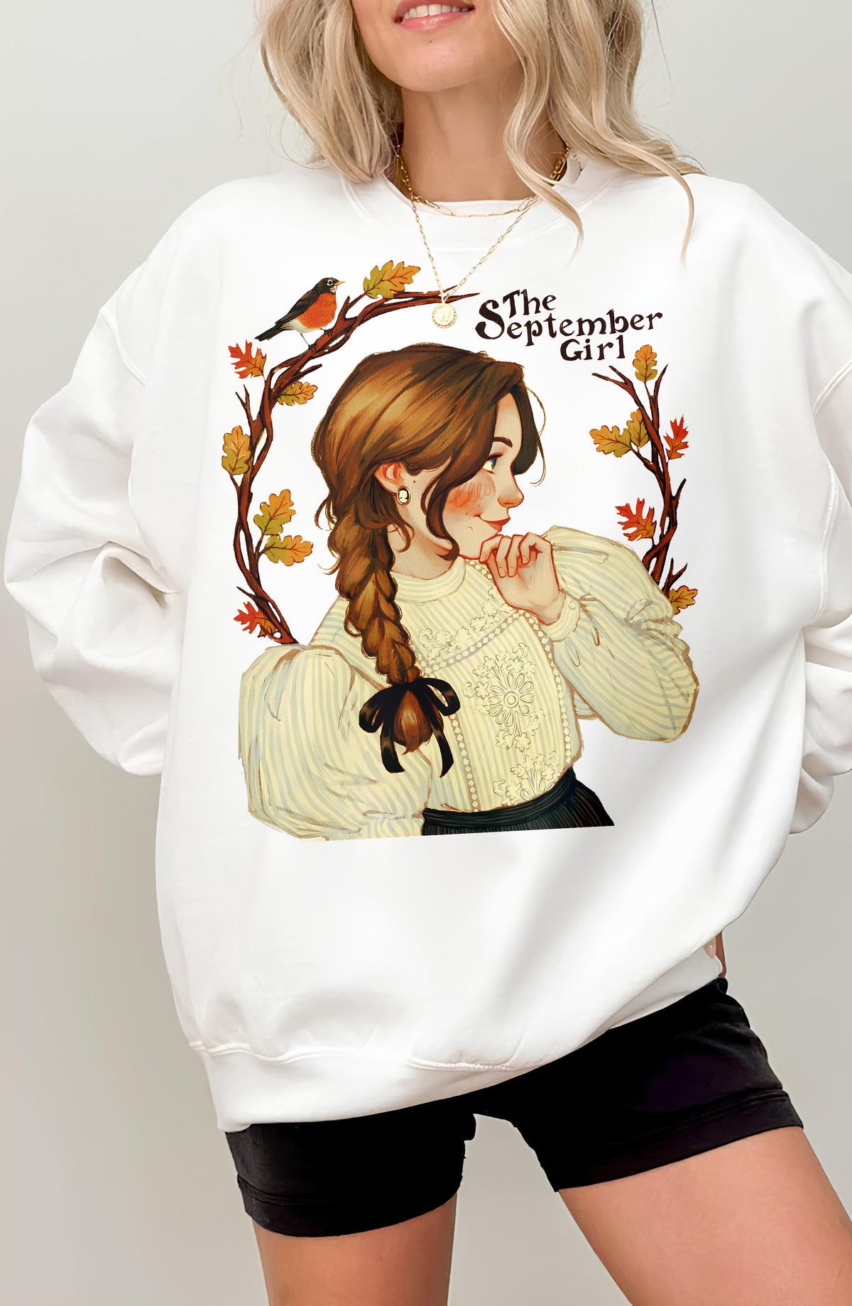 The September Girl Fall Vibe  Sweatshirt For Women