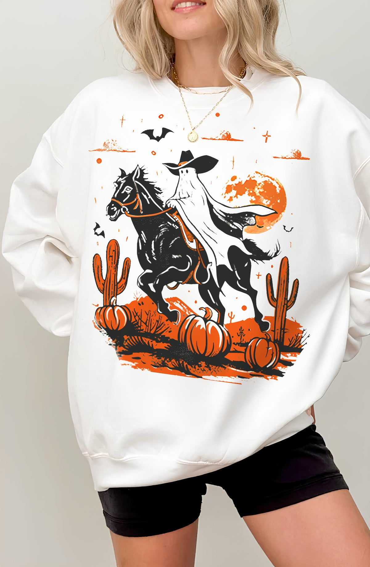 Retro Halloween  Sweatshirt For Women