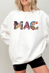 MAC Letter Shape Sweatshirt For Women