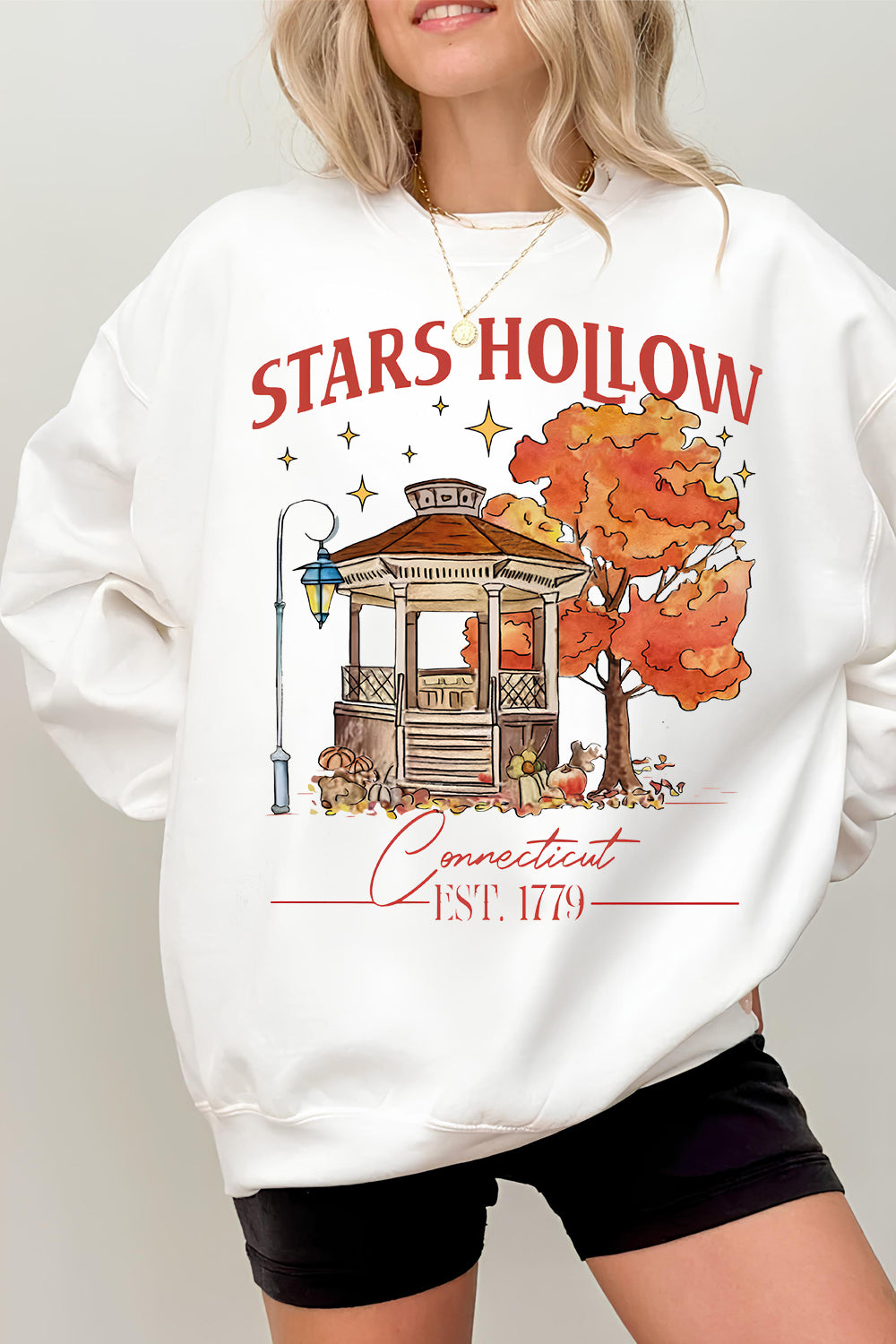 Autumn Stars Hallow Lukes   Sweatshirt For Women