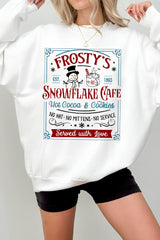 Frosty's Snowflake Cafe  Christmas Vibes Sweatshirt For Women