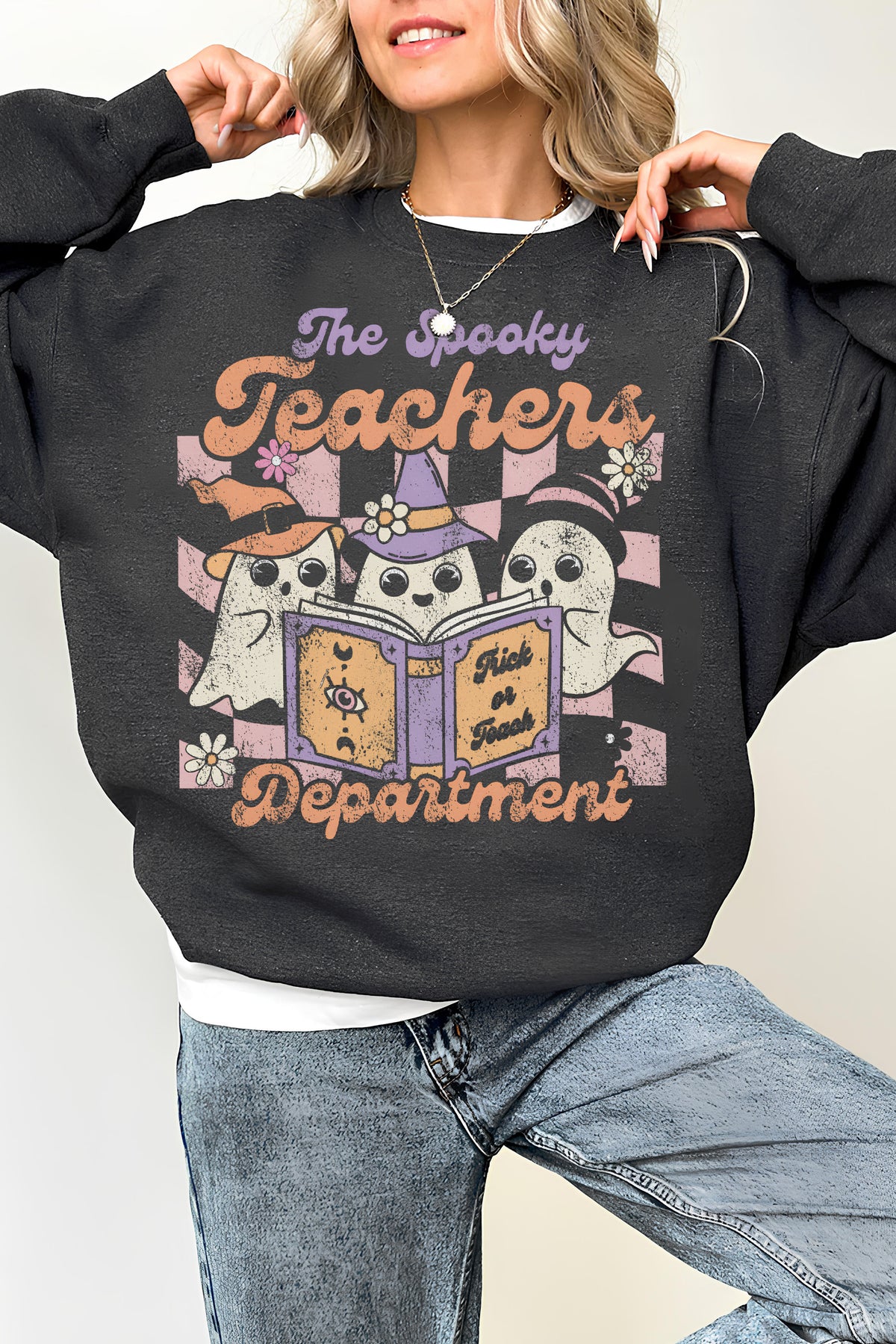 Spooky Teacher  Halloween Sweatshirt For Women