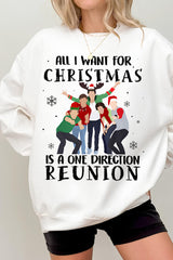 All I Want For Chritmas Is One Direction Fleece Sweatshirt