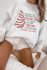 Christmas Tree Cake Fleece Sweatshirt For Women