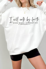 Bible Verse Faith  Fleece Sweatshirt For Women