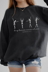 Dancing Skeleton Dry Bones Come Alive Fleece Sweatshirt For Women