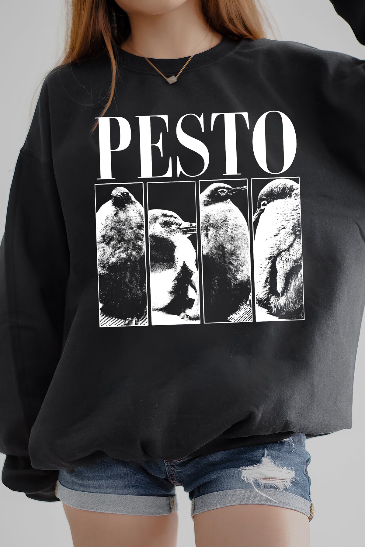 Pesto Penguin Fleece Sweatshirt For Women