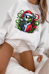 Nightmare Christmas Movie Fleece Sweatshirt For Women