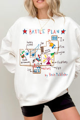 Funny Battle Plan Map Home Alone  Fleece Sweatshirt For Women