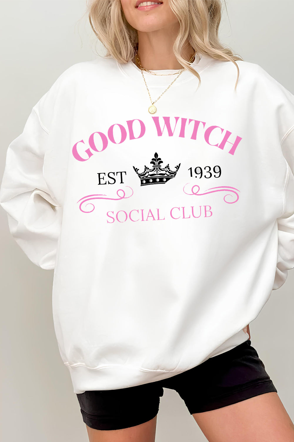 Good Witch Social Club Fleece Sweatshirt For Women