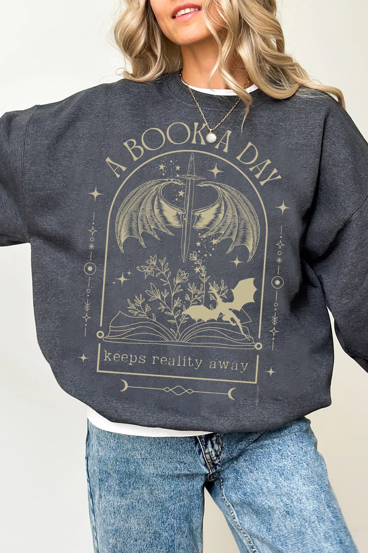 A Book a Day Dragon Fleece Sweatshirt For Women