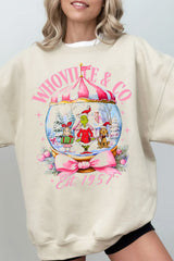 Retro Grnicmas Christmas Fleece Sweatshirt For Wome