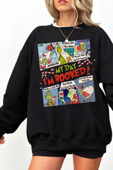 My Day Grinch Christmas Fleece Sweatshirt For Wome