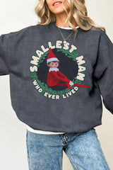 Elf on Shelf Ugly Christmas Fleece Sweatshirt For Women