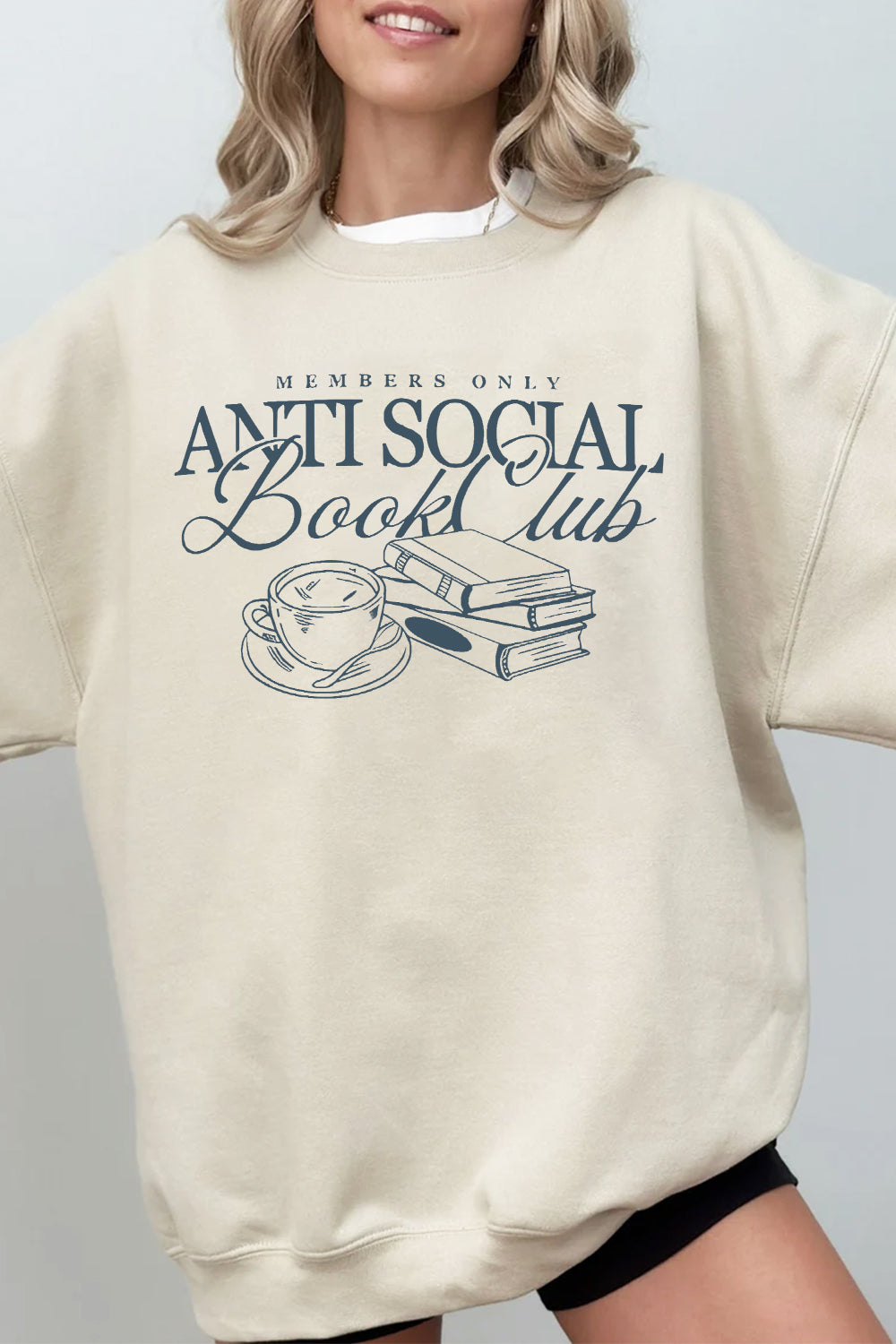 Anti Social Book Club Fleece Sweatshirt For Women