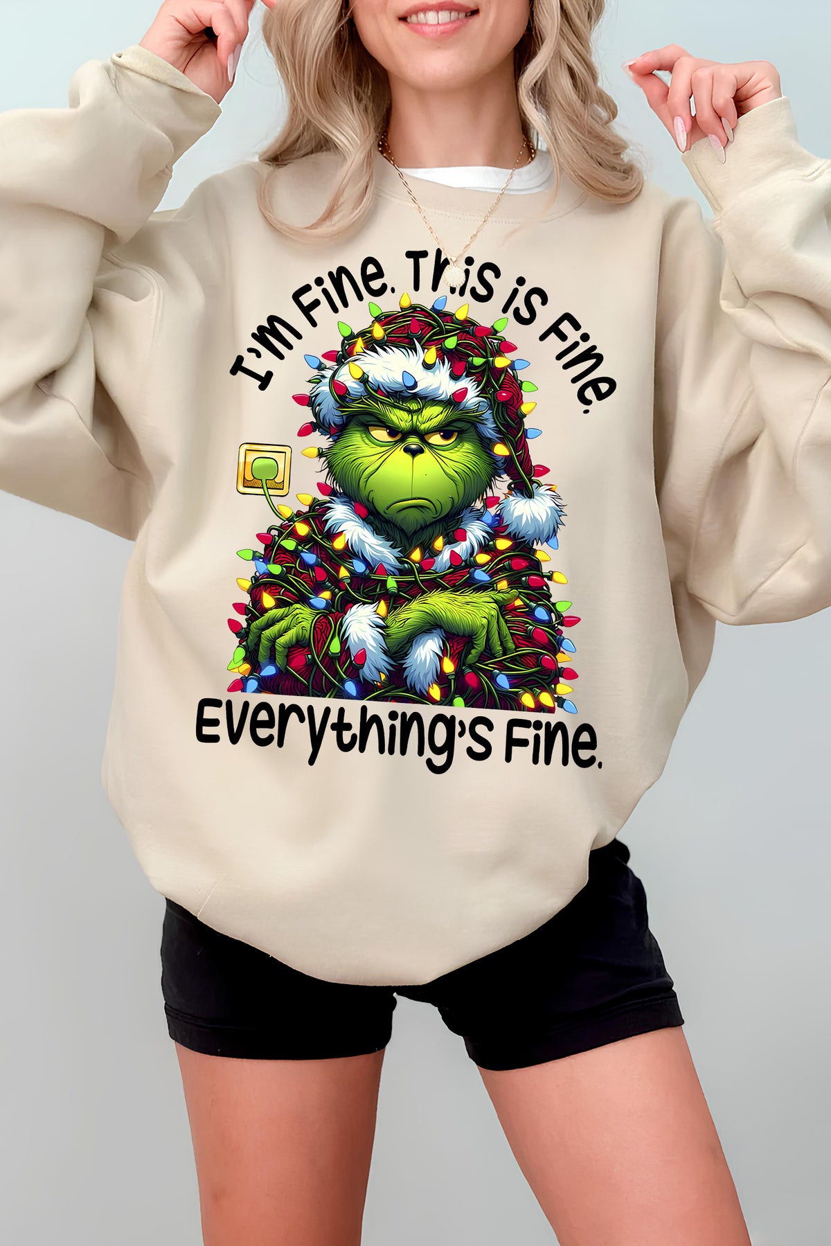 Funny Grinch Fleece Sweatshirt For Women