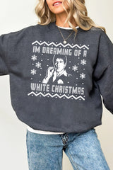 Scarface White Xmas Ugly Fleece Sweatshirt For Women