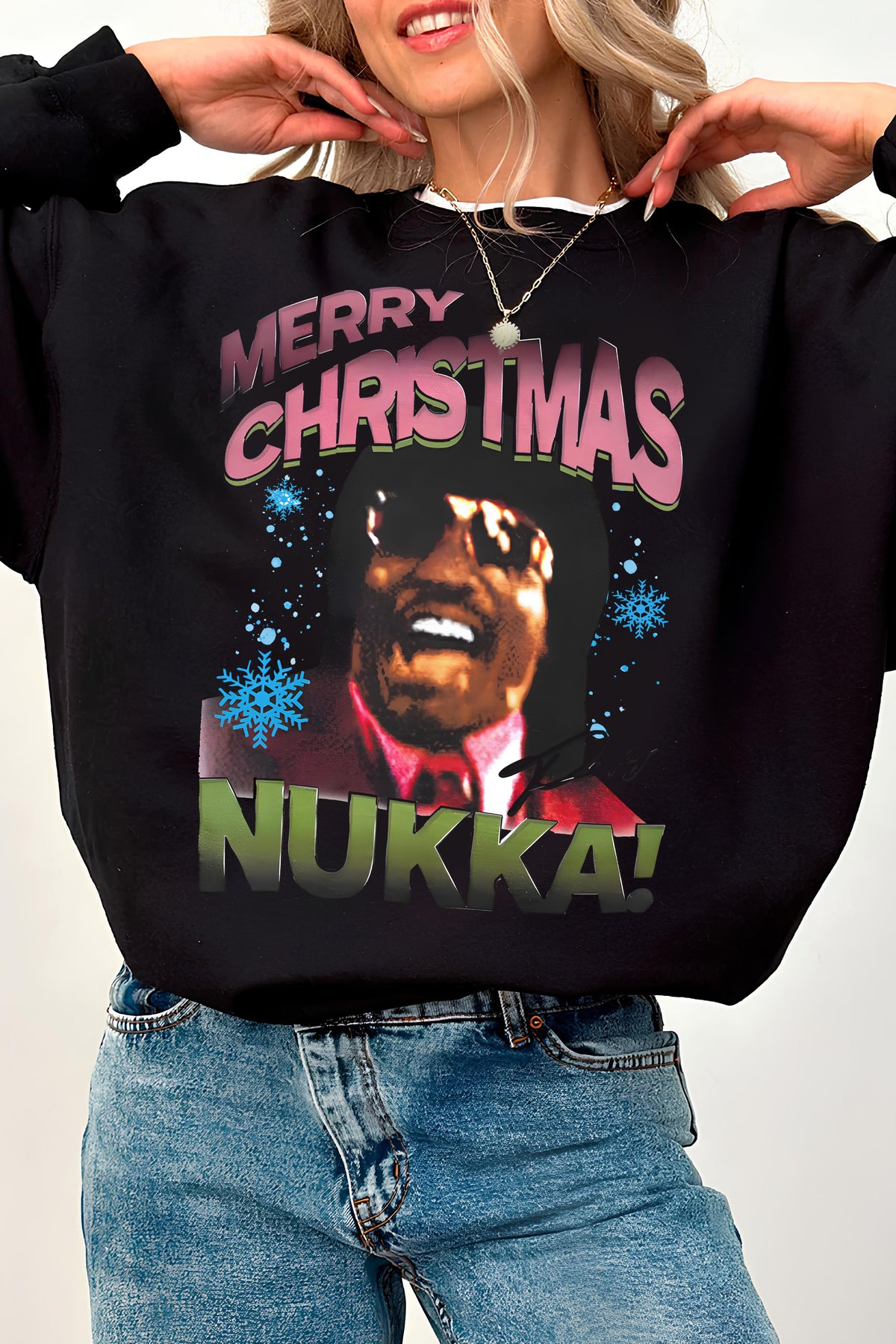 Merry Christmas Nyukka Fleece Sweatshirt For Women