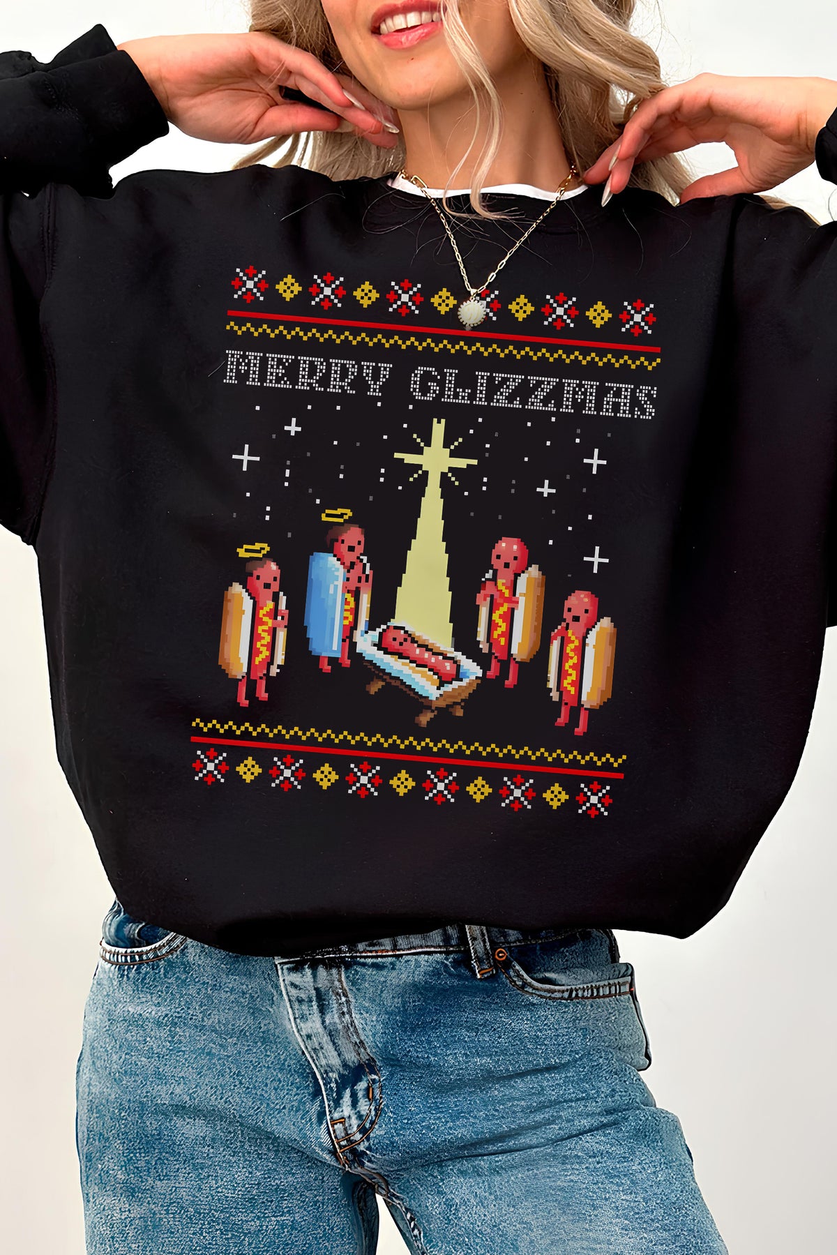 Merry Glizzmas Fleece Sweatshirt For Women