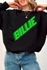 Billie Eilish Blohsh Graffiti  Fleece Sweatshirt For Women