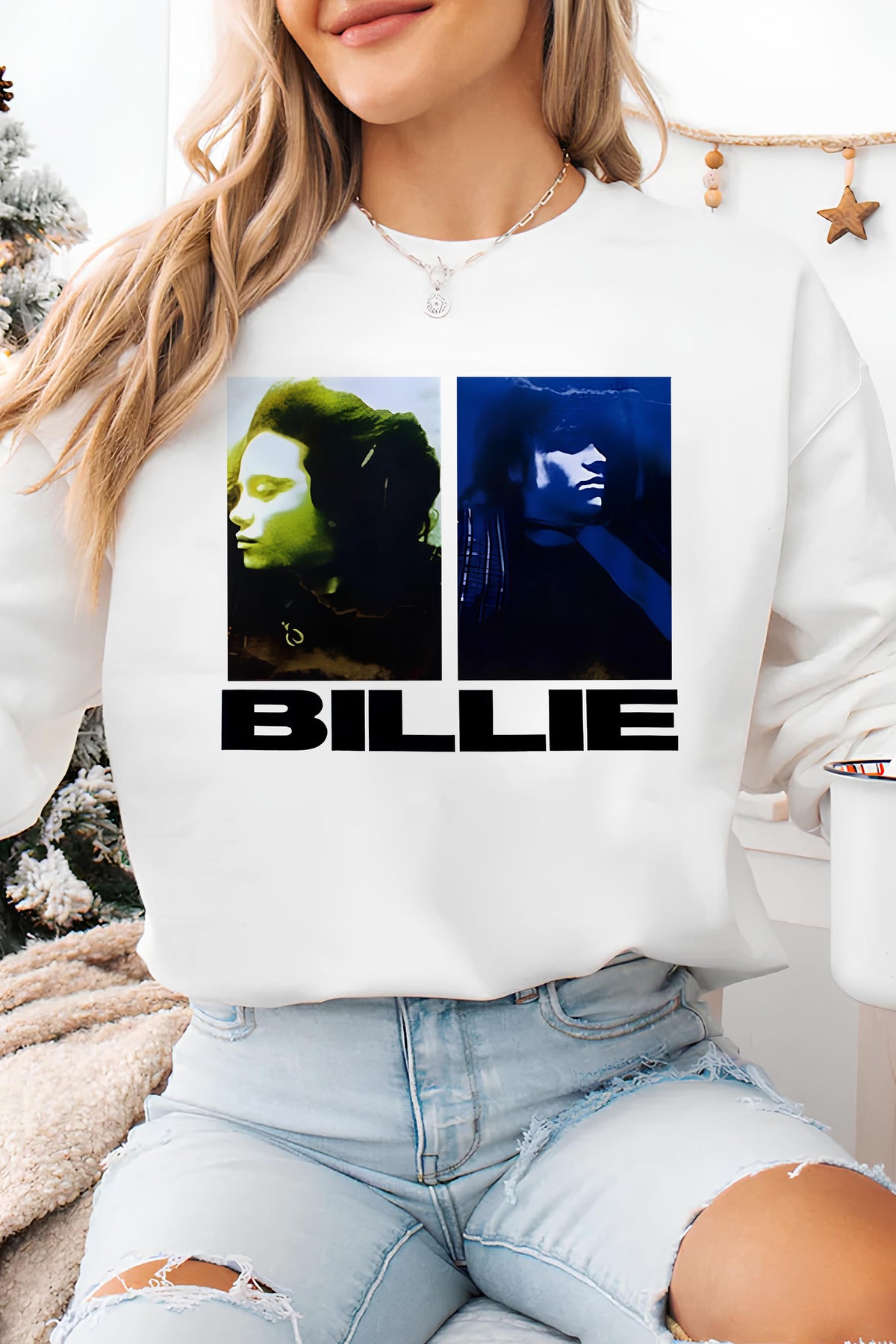 Billie  Vintage Graphic Fleece Sweatshirt For Women