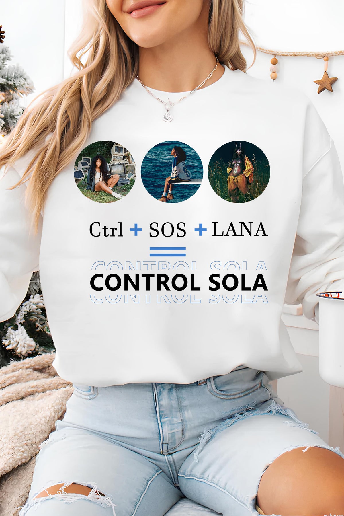 CONTROL SZA Fleece Sweatshirt For  Women