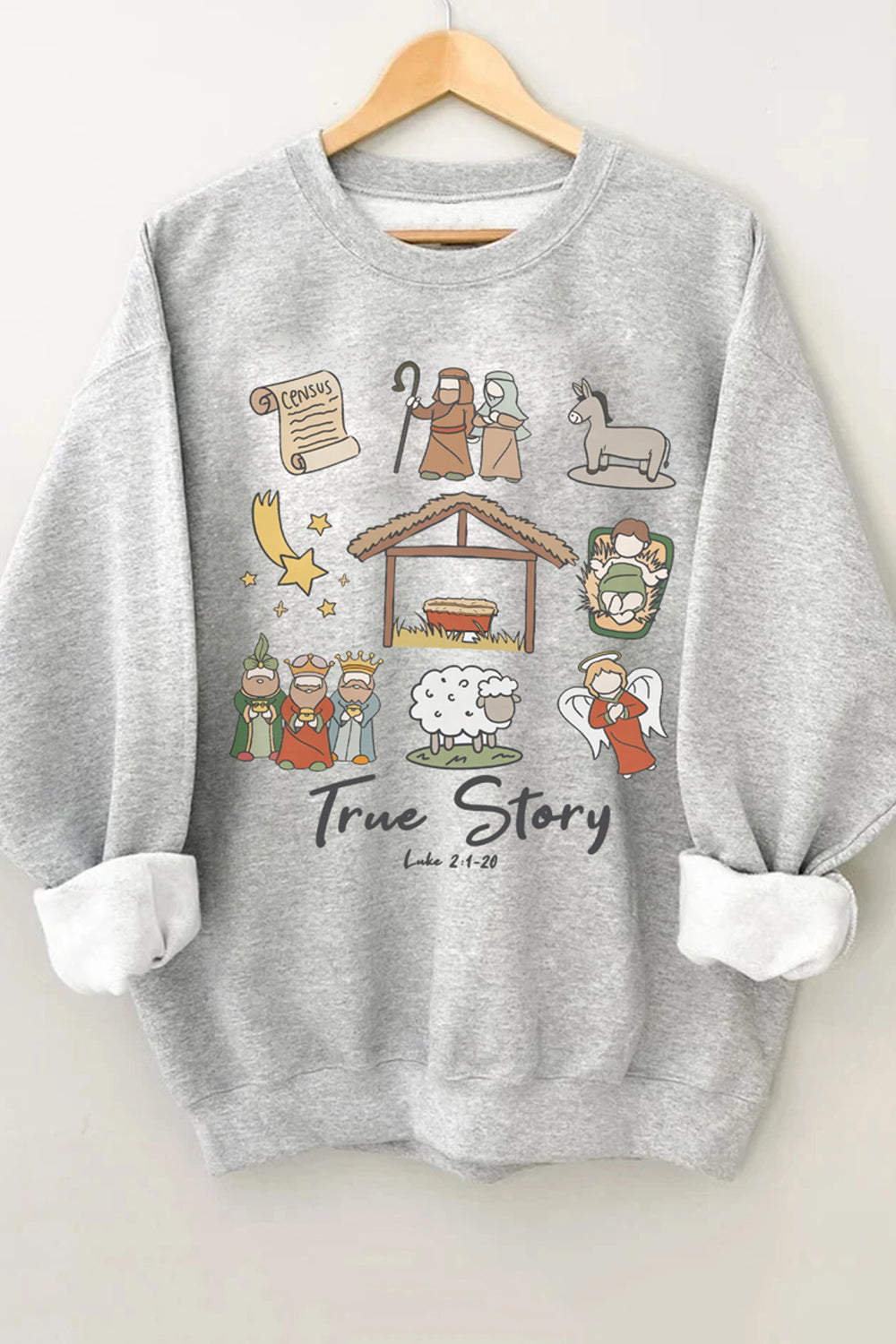 True Story Nativity Christmas Sweatshirt For Women