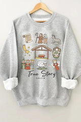 True Story Nativity Christmas Sweatshirt For Women