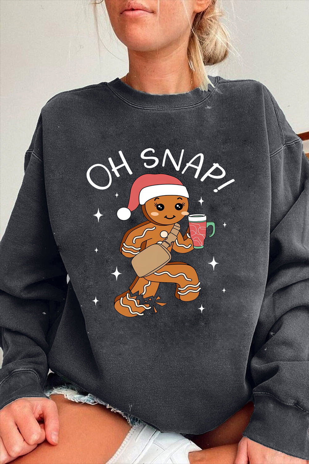 Oh Snap Gingerbread Sweatshirt For Women