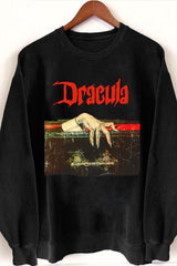 Vintage Dracula Halloween Sweatshirt For Women