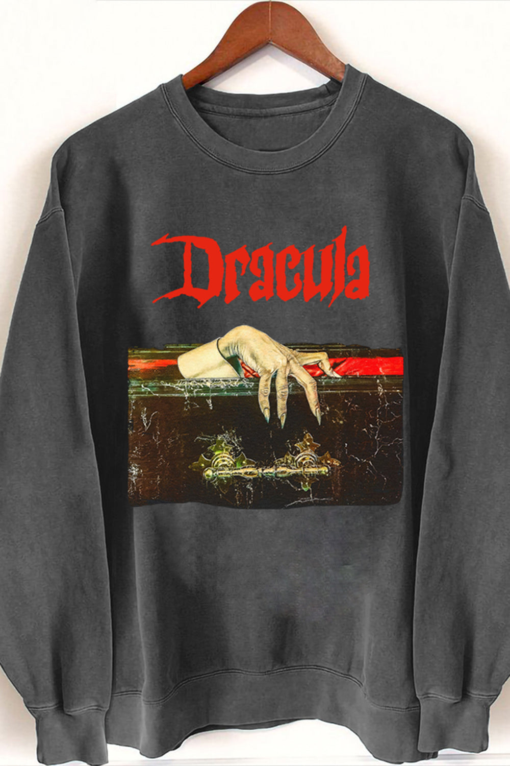 Vintage Dracula Halloween Sweatshirt For Women