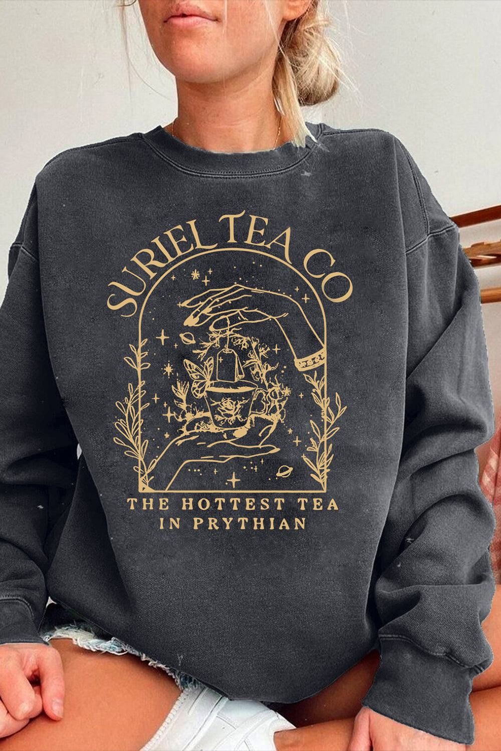 Suriel Tea Co A Court Of Thorns And Roses Bookish Sweatshirt For Women