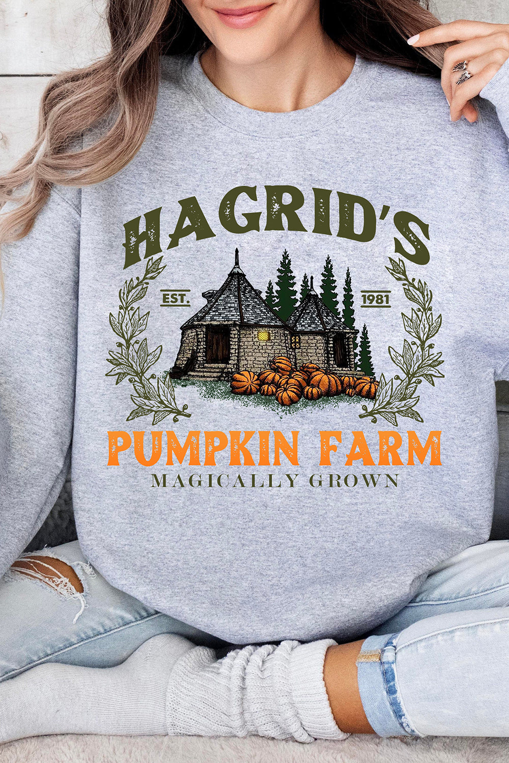 Hagrid's Pumpkin Farm Thanksgiving 2024 Sweatshirt For Women