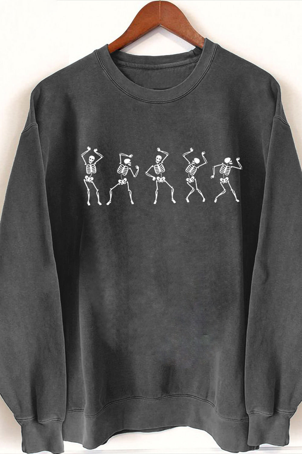 Fall Dancing Skeleton Sweatshirt For Women