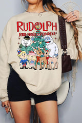 Rudolph the Red-Nosed Reindeer Christmas Sweatshirt For Women