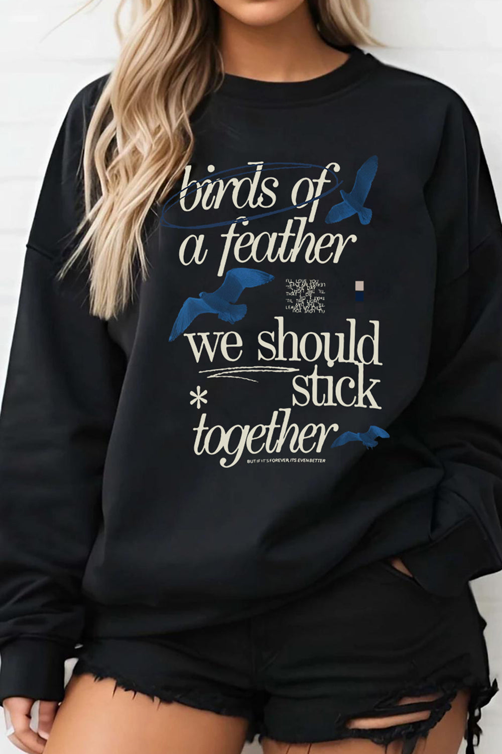 Birds Of A Feather Hit Me Hard And Soft Album Inspired Sweatshirt For Women