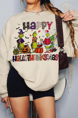 Happy Hallothanksmas Grinch Sweatshirt For Women