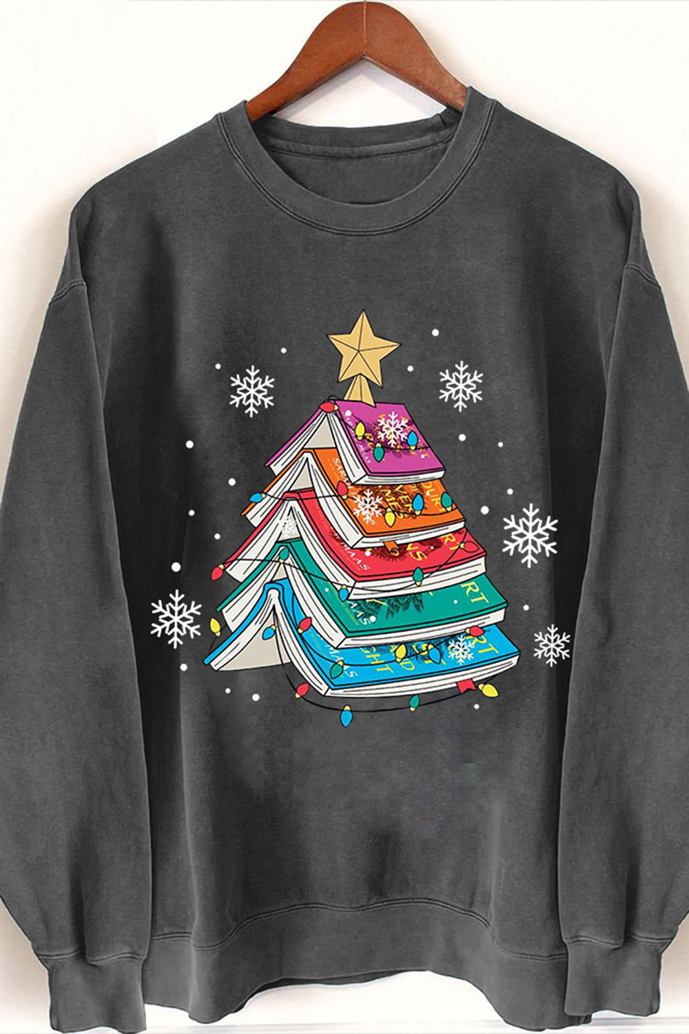 Christmas Tree Book  Club Fleece Sweatshirt For Women