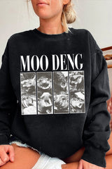 Trendy Hippo Moo Deng Sweatshirt For Women