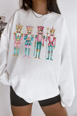 Nutcracker Christmas  Fleece Sweatshirt For Women