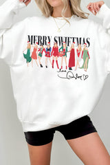 Merry Swiftmas Santa Fleece Sweatshirt For Women