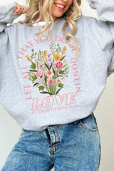 Trendy Christian Jesus Loves You Fleece Sweatshirt For Women